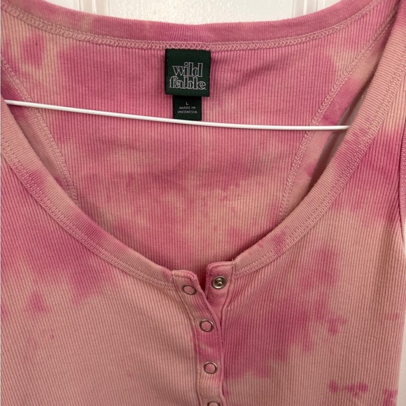 Wild Fable Pink Tie Dye Razorback Tank - Picture 2 of 3